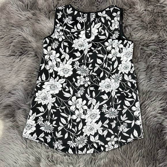 Mario Serrani | Women's Tank Top | Black & White Floral | Small - Picture 2 of 2